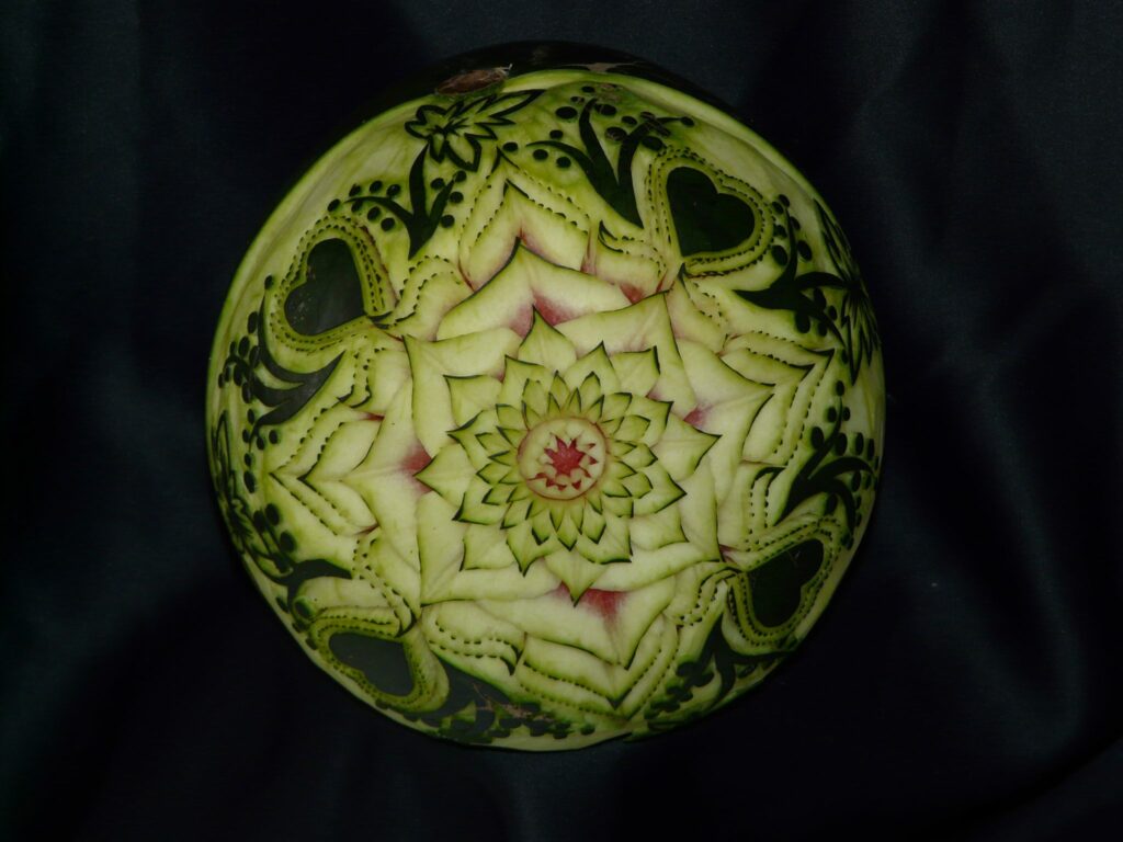 Melonen Carving - Blume
