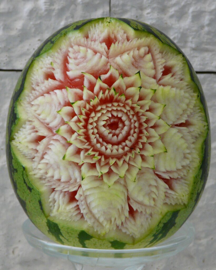 Melonen Carving Blume