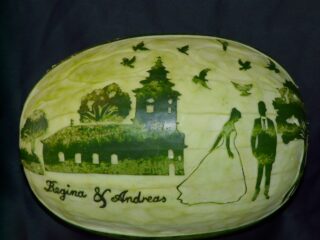 Melonen Carving Eheschließung