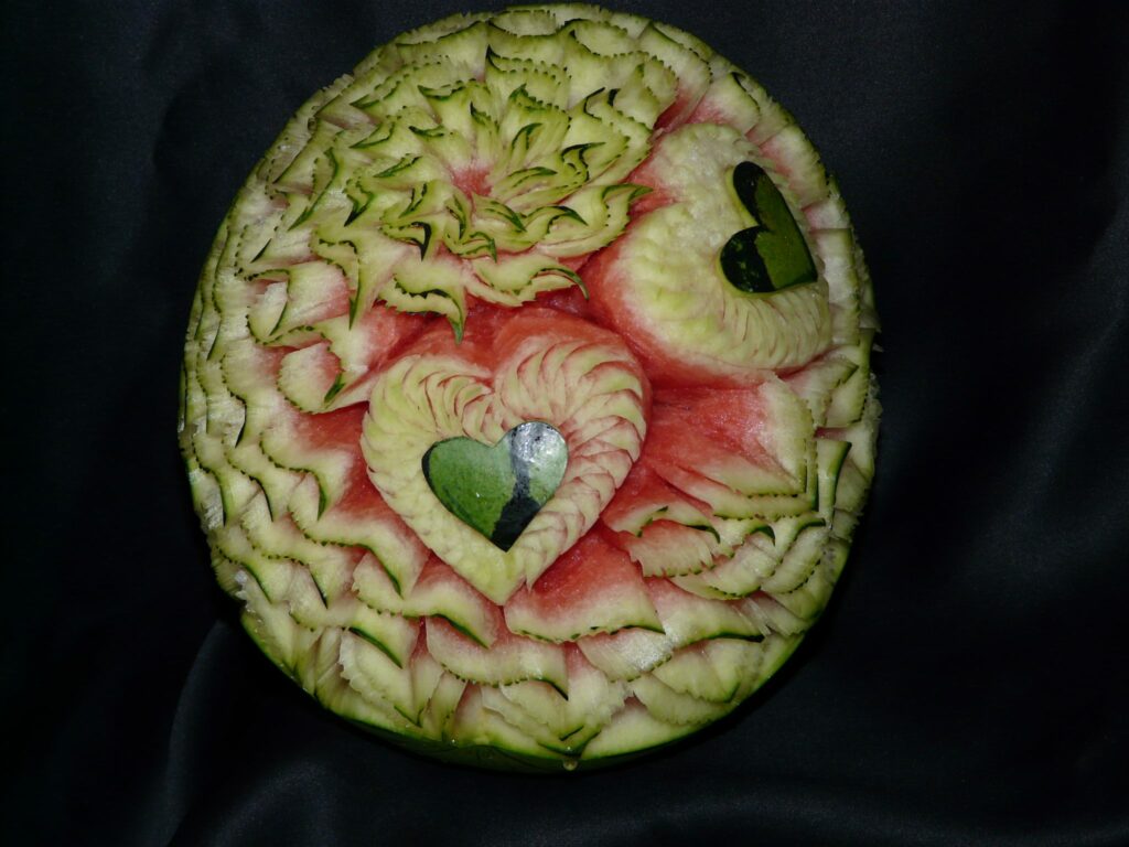 Melonen Carving Herz