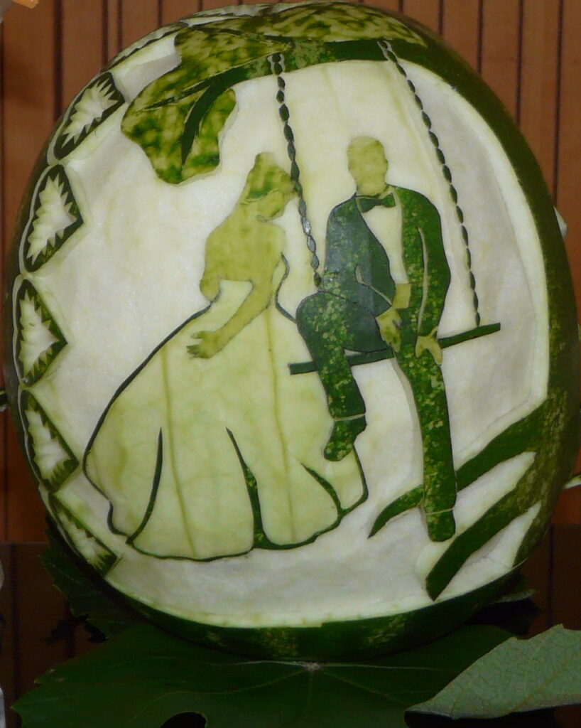 Melonen Carving Schaukel
